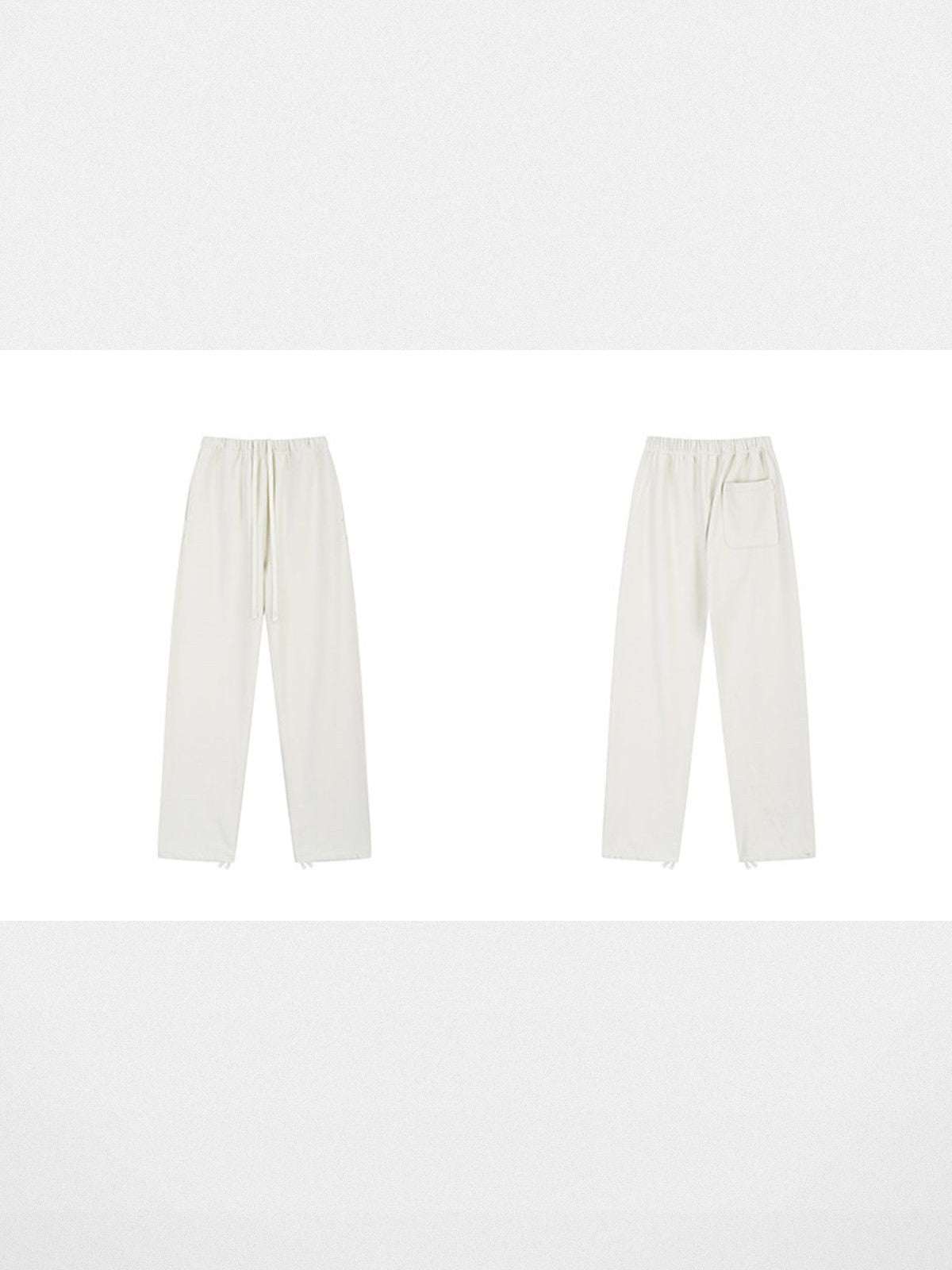 Roolrren Homme Heavyweight Cotton Knit Joggers in White