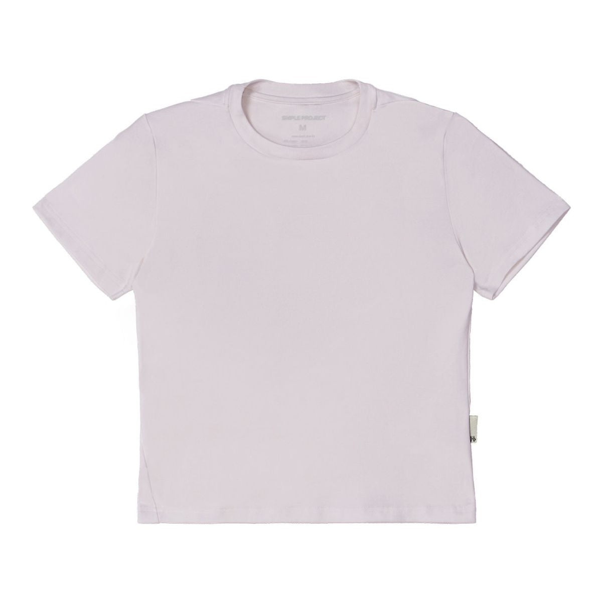 Simple Project Cotton Blend Asymmetric Seam Tee in Off-White