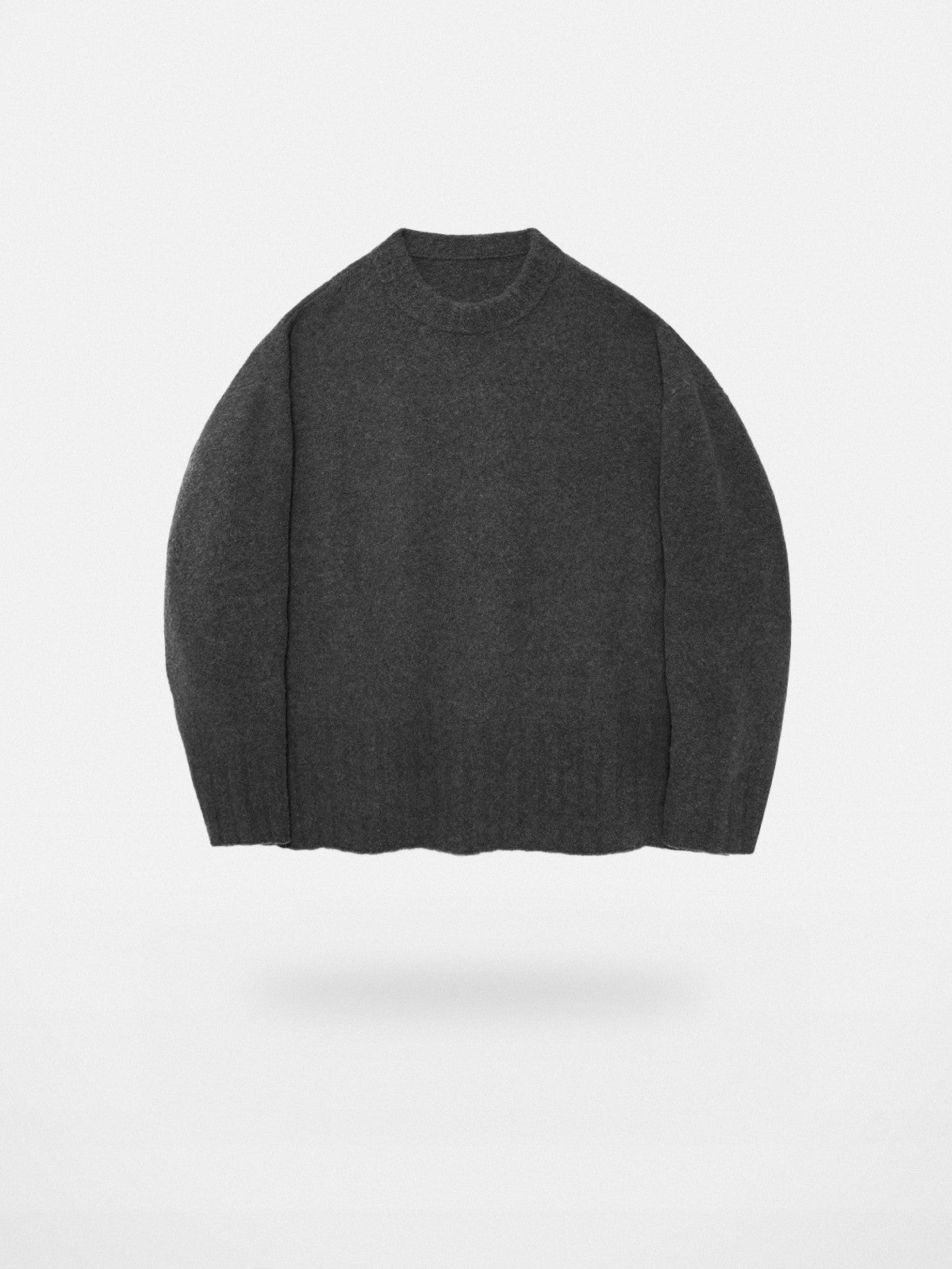 NANS Heavyweight Boucl Wool Sweater in Gray