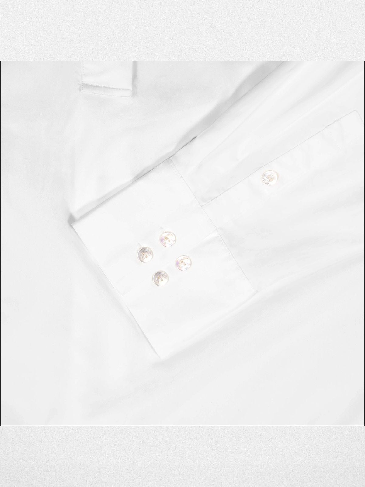 Fax Copy Express Detachable Ruff Collar Shirt in White - Detail