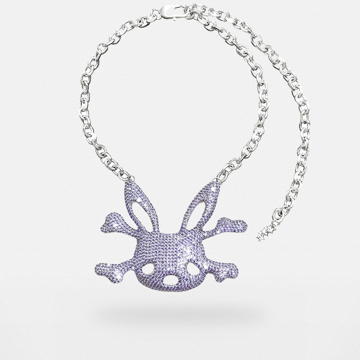 CFIERCE Rabbit Skull Necklace in Lavender