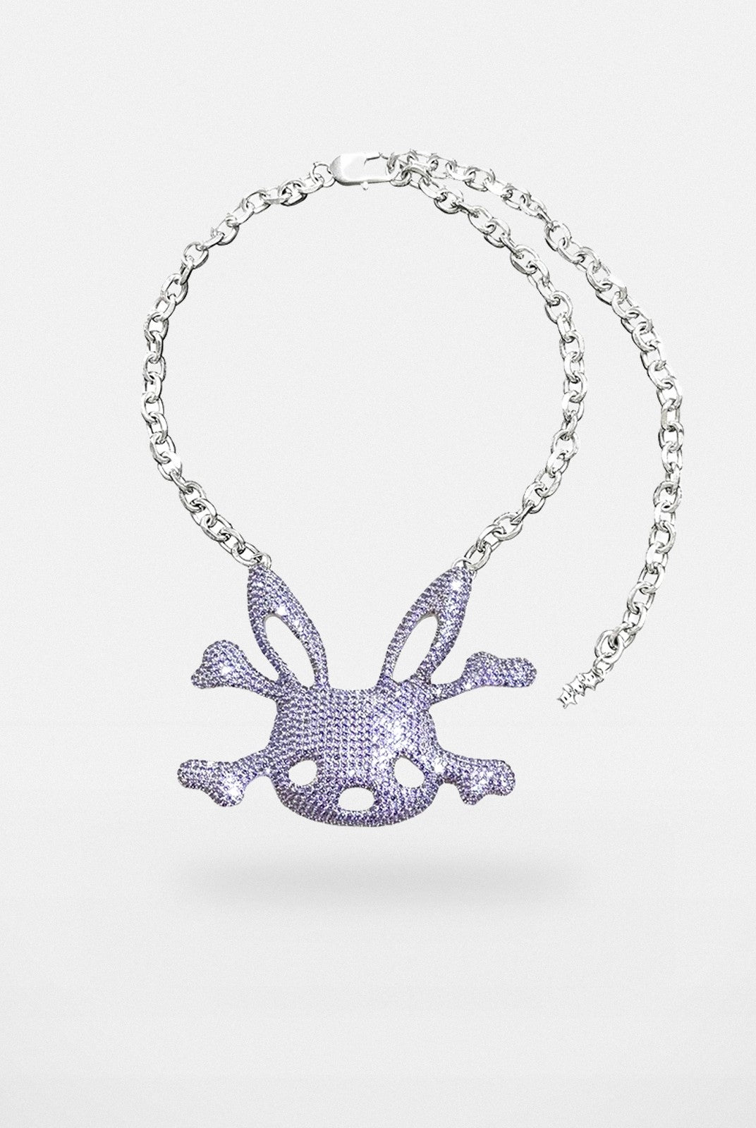 CFIERCE Rabbit Skull Necklace in Lavender