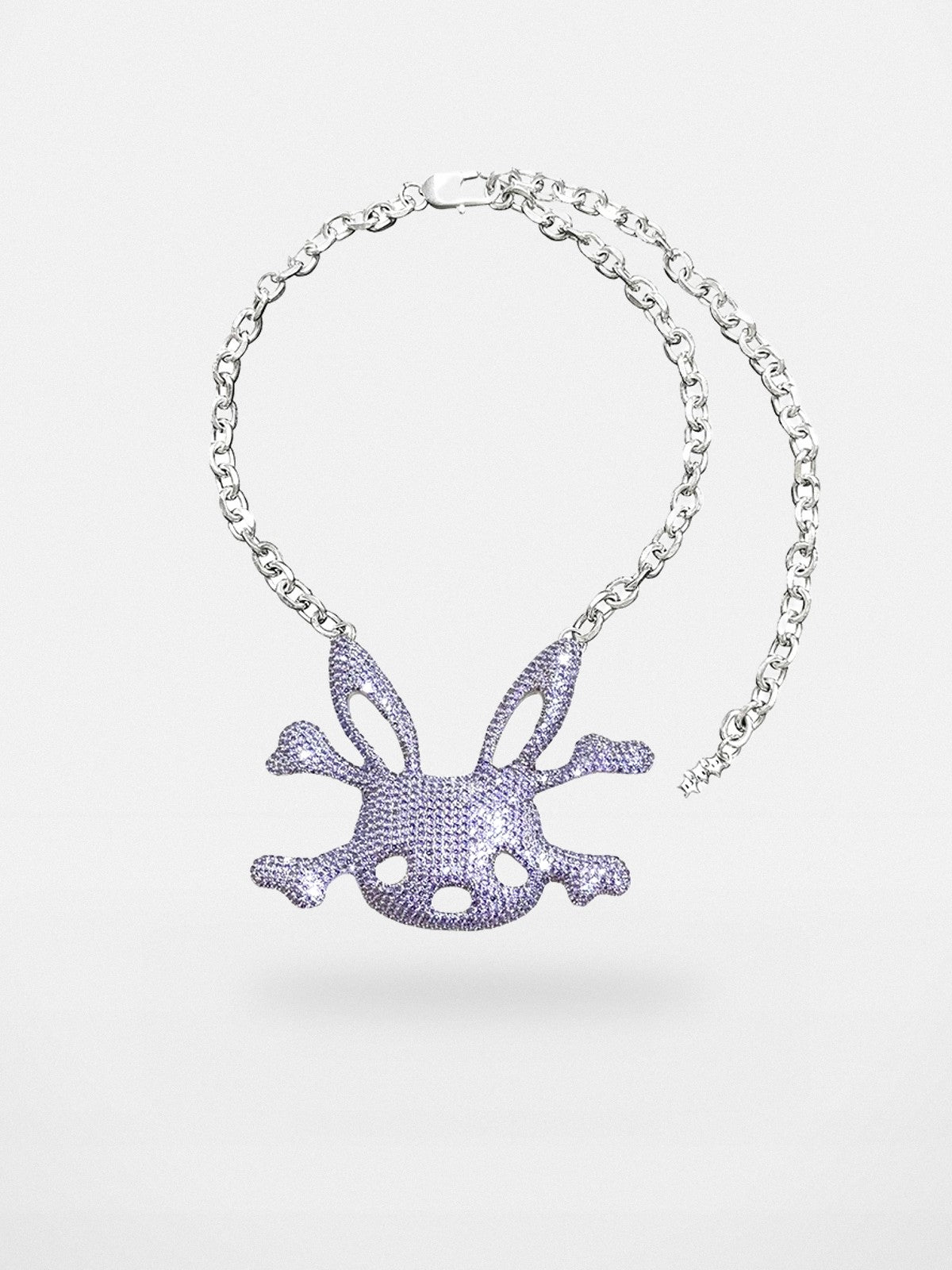 CFIERCE Rabbit Skull Necklace in Lavender
