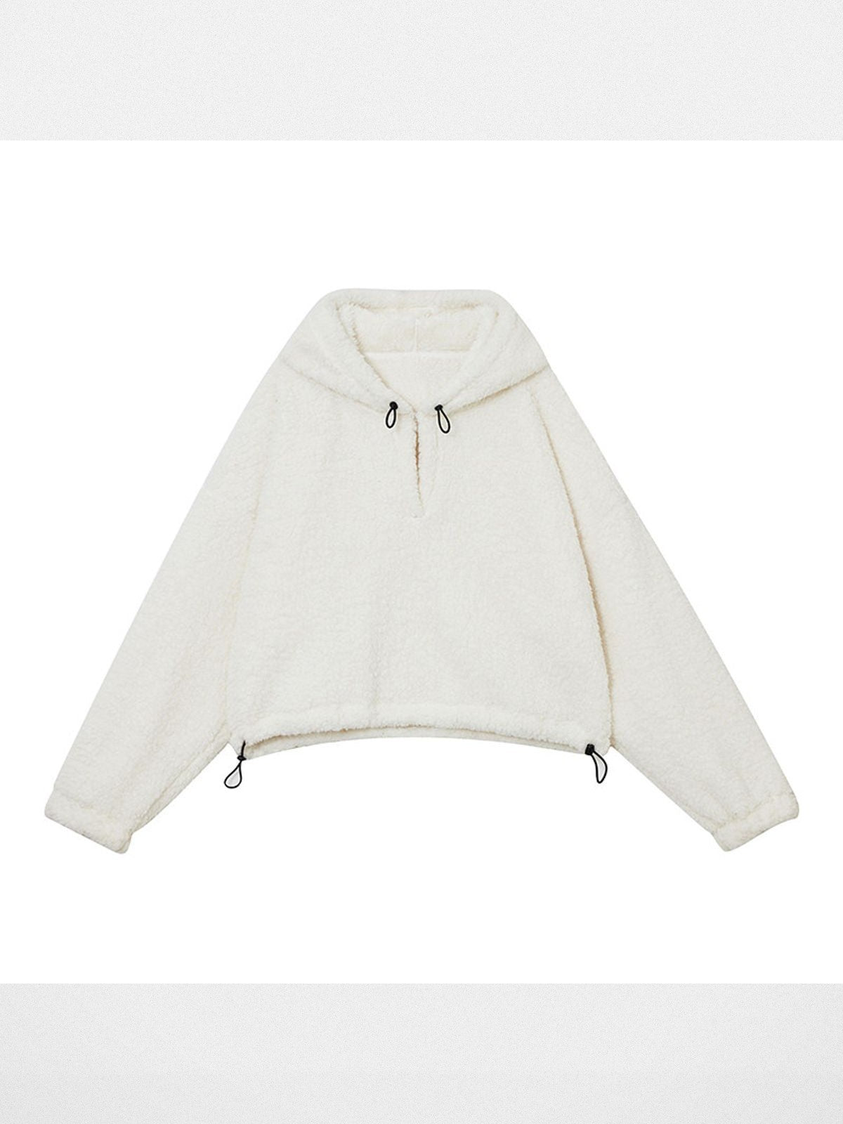 Alright then Oversized Teddy Fleece Hoodie in White