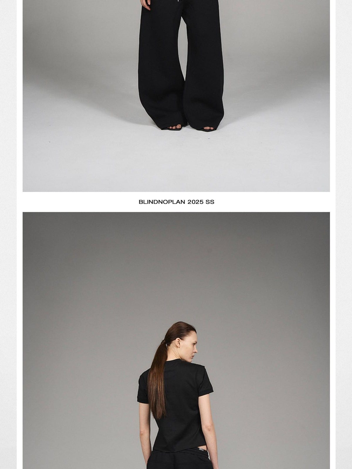 Blindnoplan Heavyweight Curved Leg Sweatpants in Black - On Model