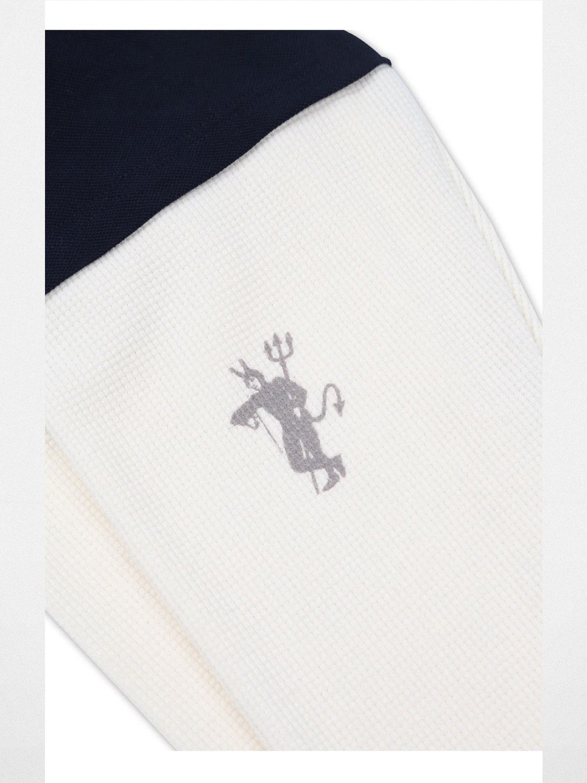 SOD Mock Layered Graphic Polo Shirt in Blue - Detail