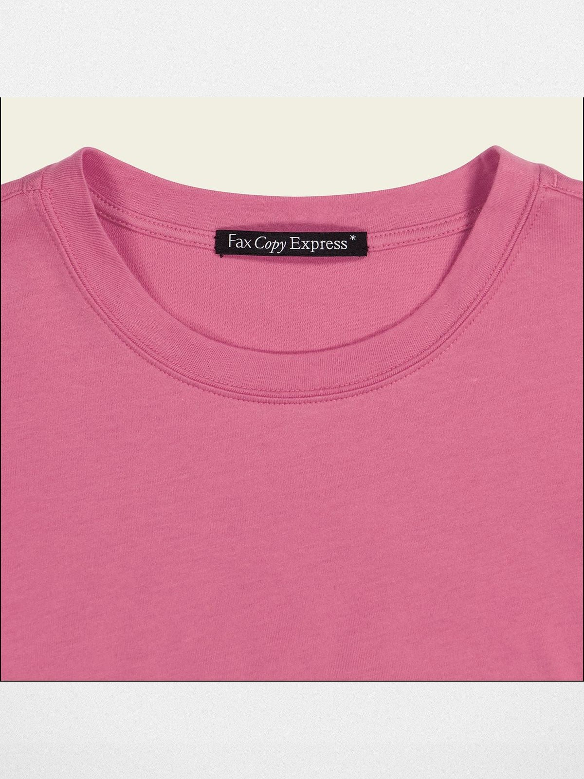 FaxCopyExpress Classic Cotton Logo T Shirt in Pink - Detail