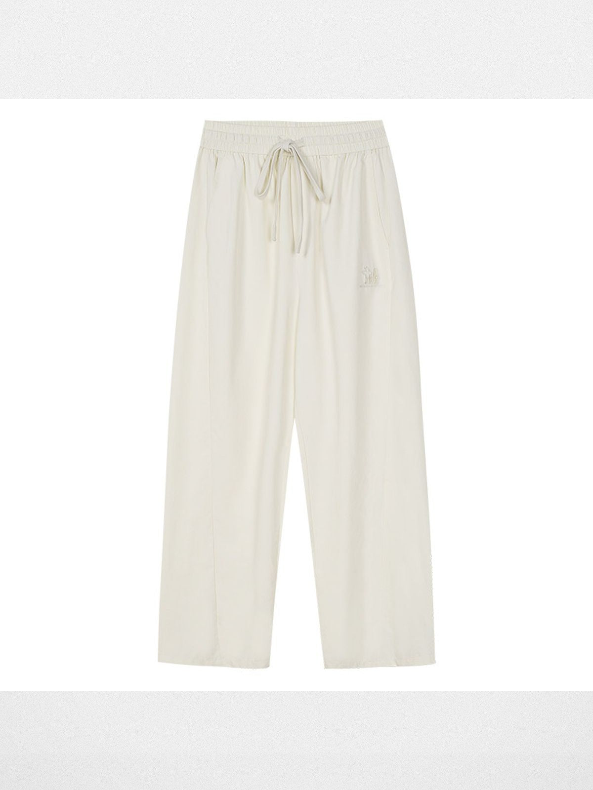 MEDM Cooling Wide Leg Track Pants in White