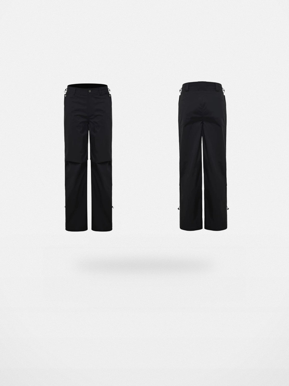 ROOLRREN Homme Waterproof Tech Parachute Pants in Black