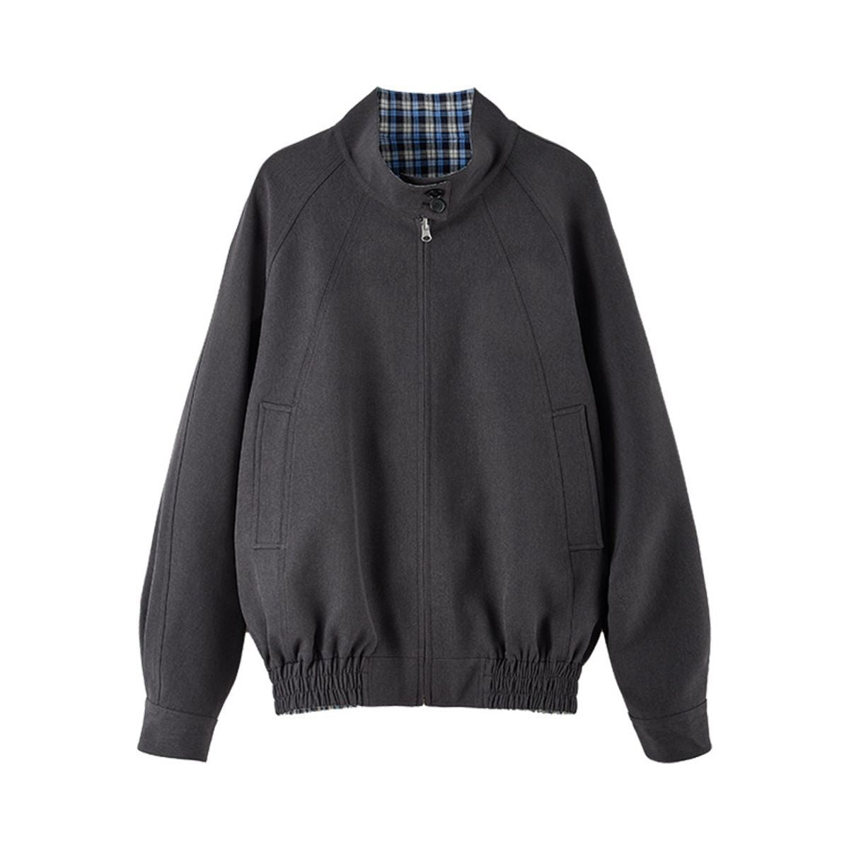 ACSENSE STUDIO Reversible Stand Collar Jacket in Gray