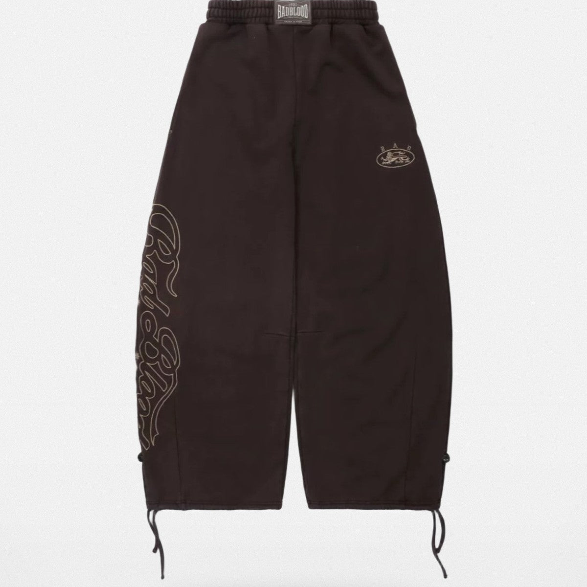 BADSEED 2 Way Curved Leg Joggers in Brown