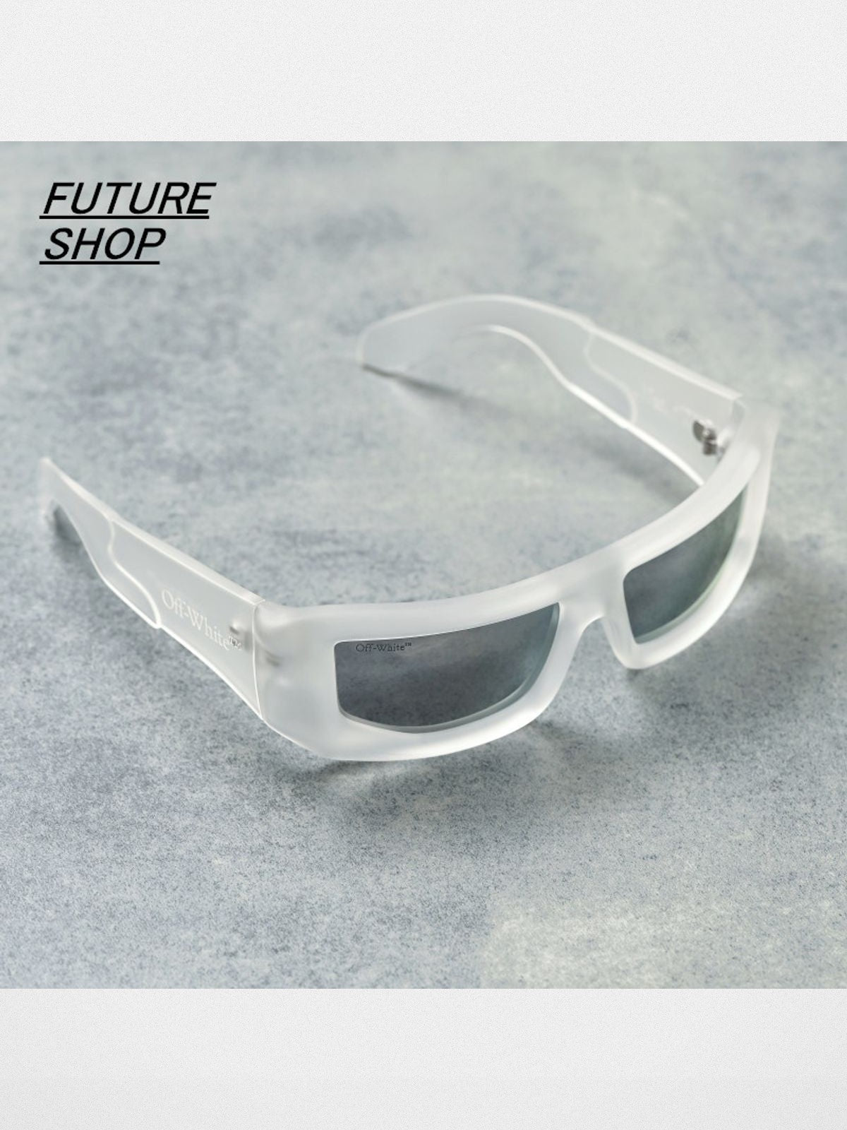 FUTURE UPDATE Chunky Y2K Square Sunglasses in White