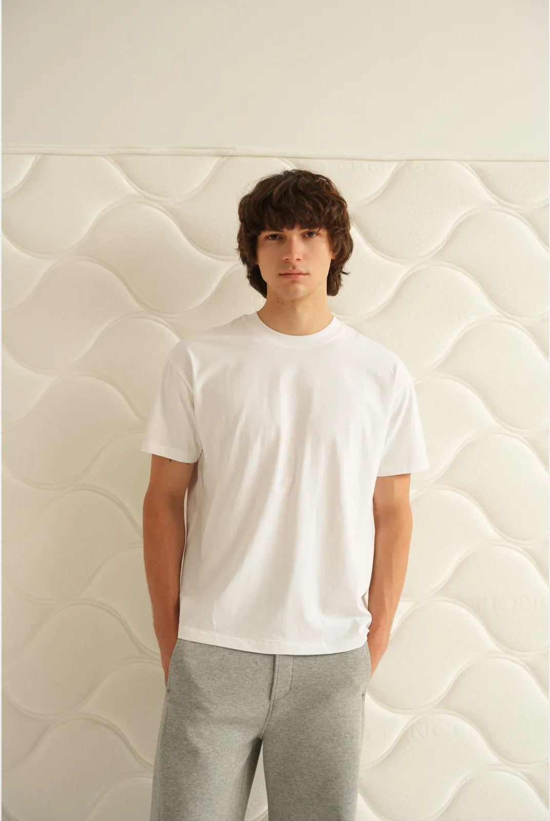 Retro 21 Tubular Knit Brushed Cotton T Shirt in Black