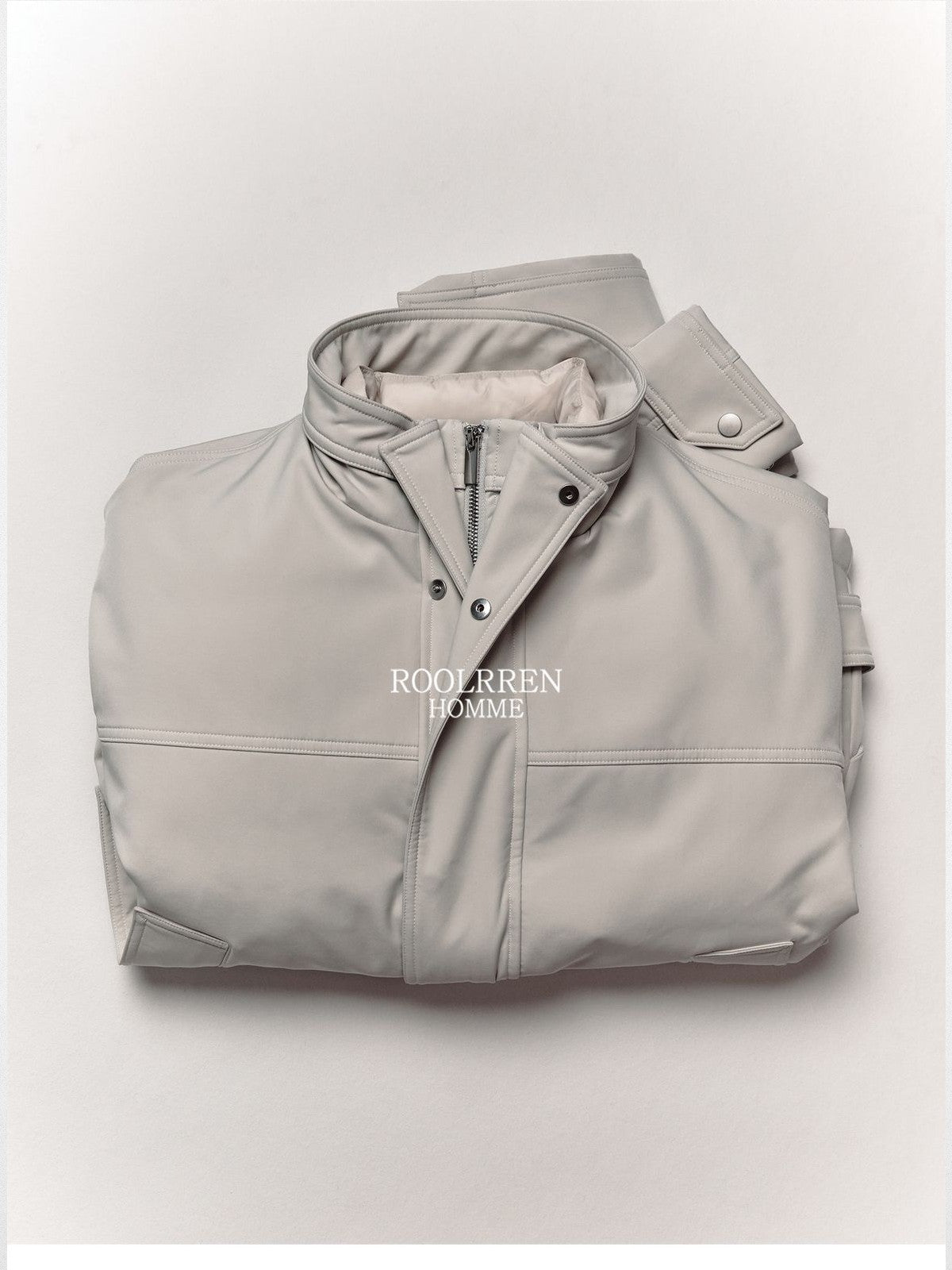 Roolrren Homme 3 Proof Tech Shell Down Vest in Gray