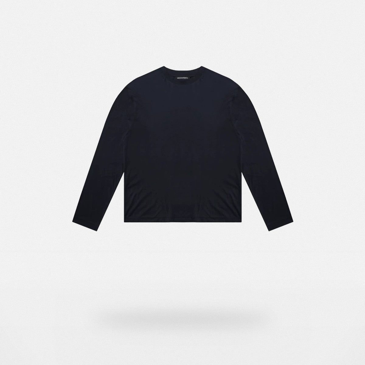 MASONPRINCE Lightweight Cotton Long Sleeve Tee in Navy Blue
