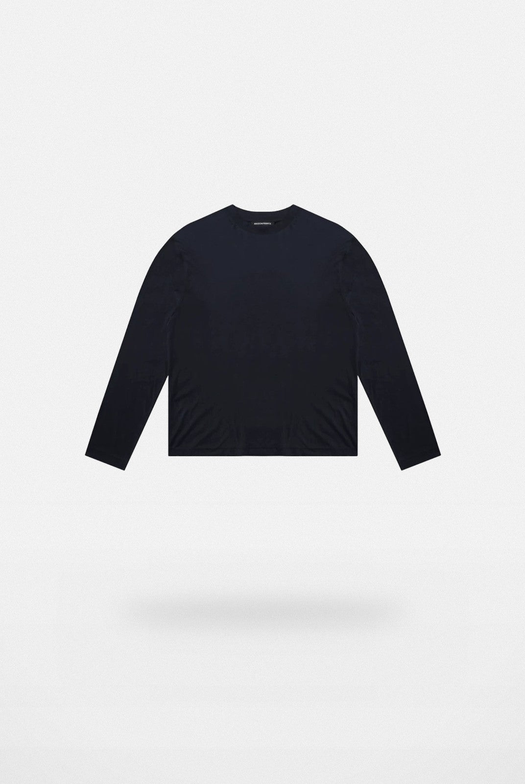 MASONPRINCE Lightweight Cotton Long Sleeve Tee in Navy Blue