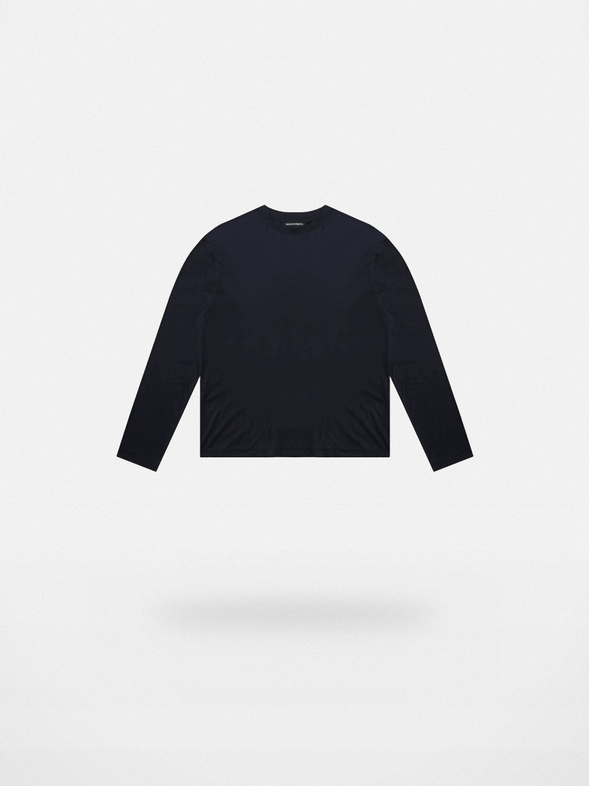MASONPRINCE Lightweight Cotton Long Sleeve Tee in Navy Blue