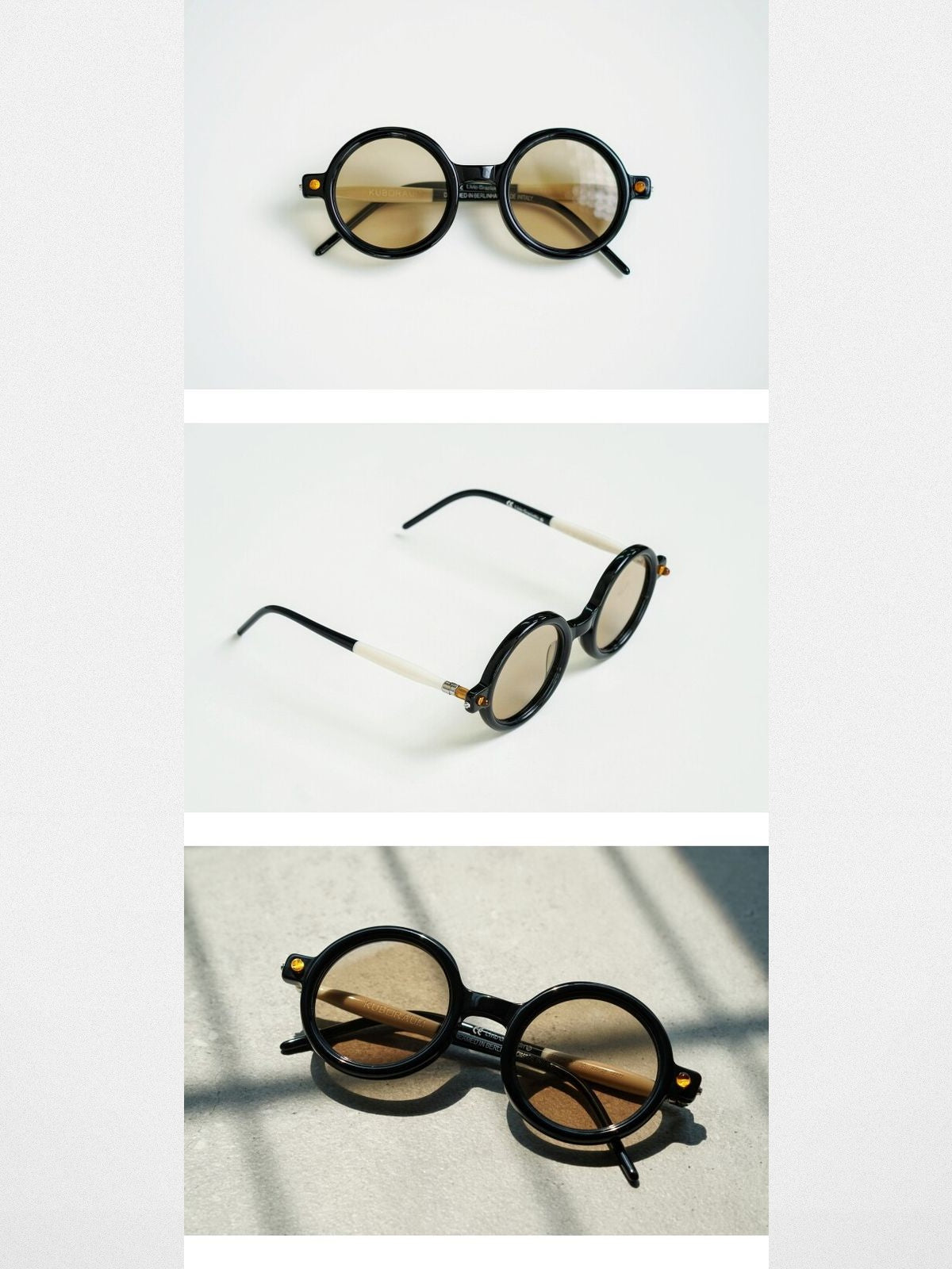 Future Update Round Acetate Sunglasses in Black