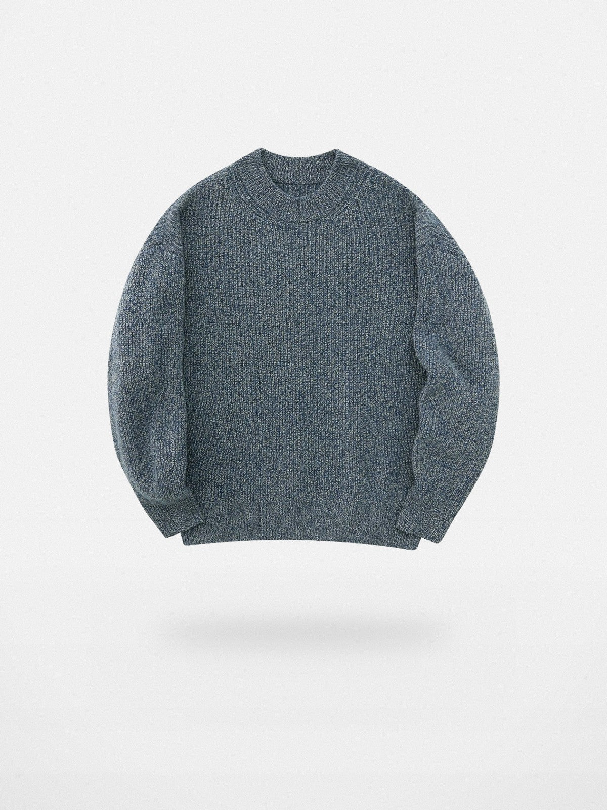 NANS Heavyweight Oversized Merino Crewneck in Navy Blue