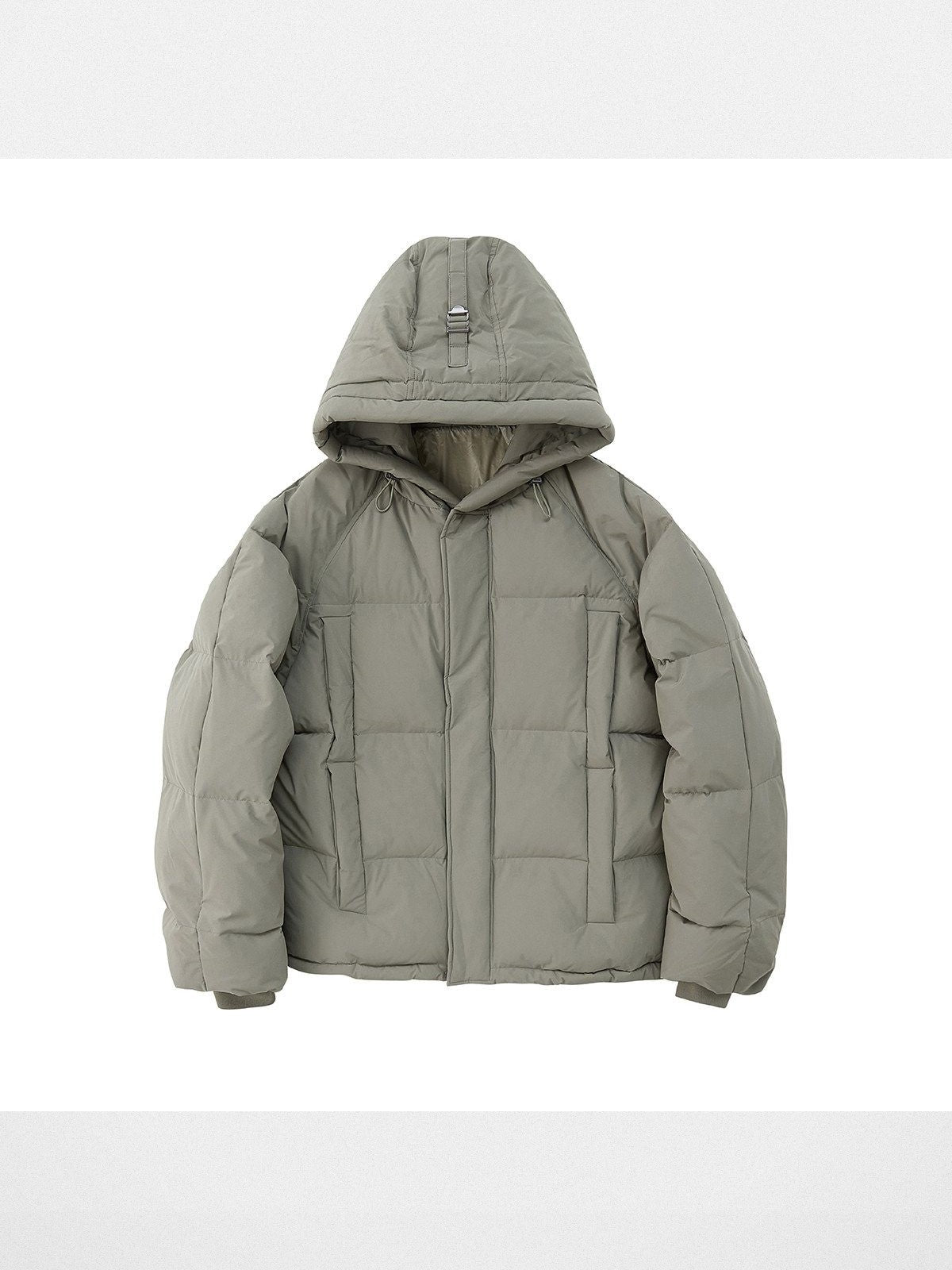 NANS Wide Quilt Hooded Down Puffer in Mint