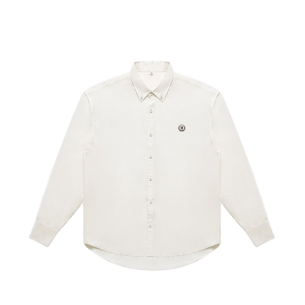 MASONPRINCE Washed Cotton Badge Shirt Jacket in White
