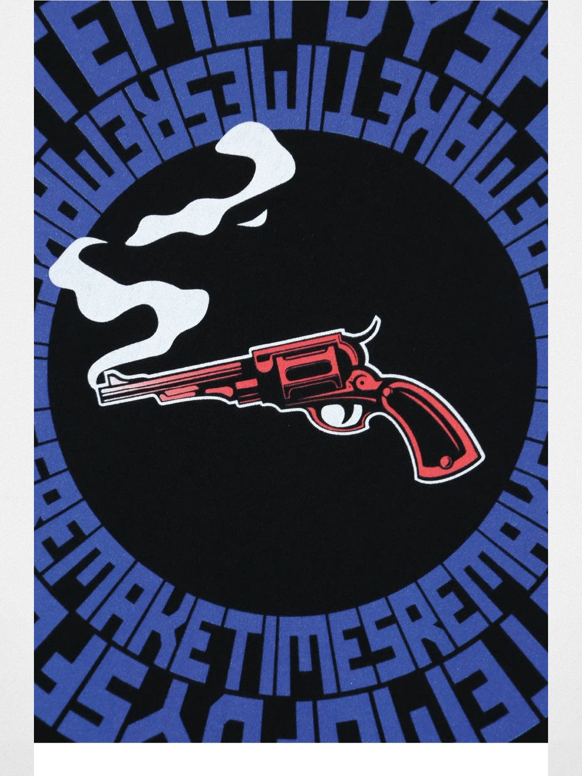 SOD Graphic Print Cotton Boxy T Shirt in Black - Detail