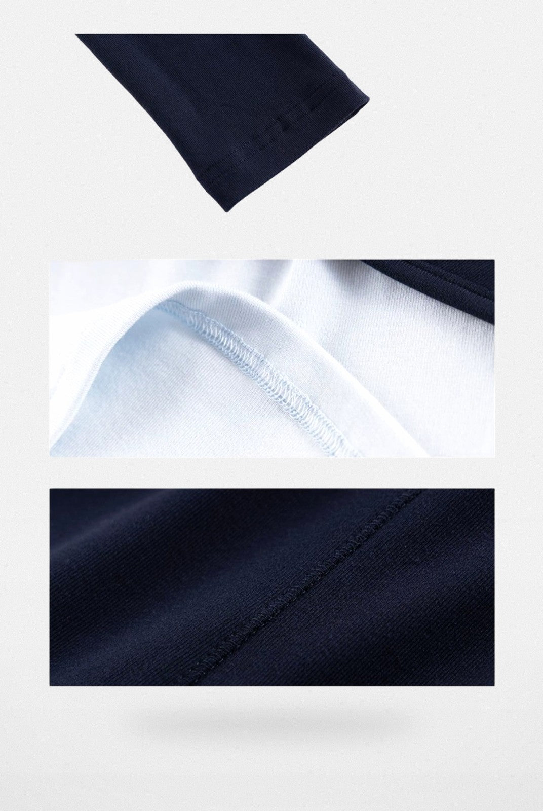 Ariseism Faux Layered Twist Front Top in Navy Blue - Detail