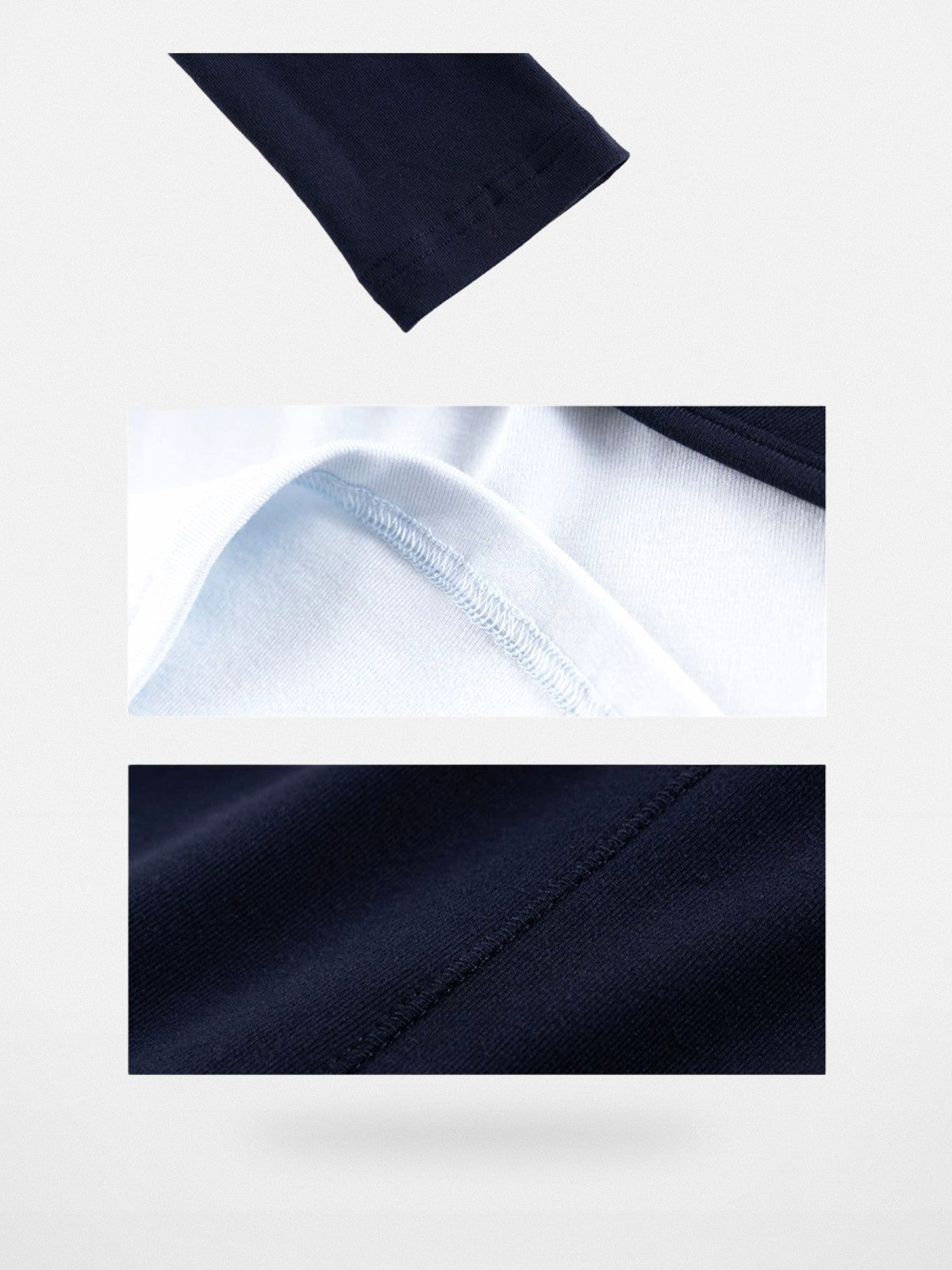 Ariseism Faux Layered Twist Front Top in Navy Blue - Detail