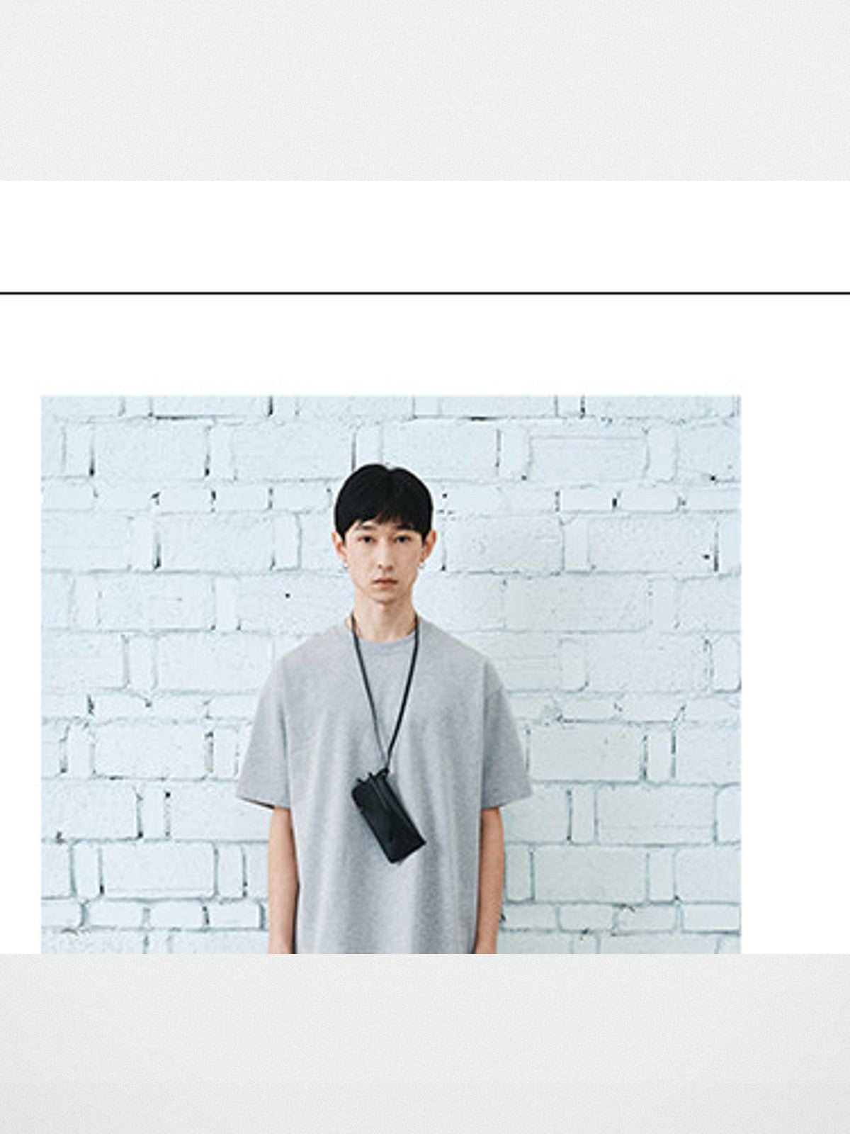 NANS 240g High Twist Cotton T Shirt in Gray - On Model