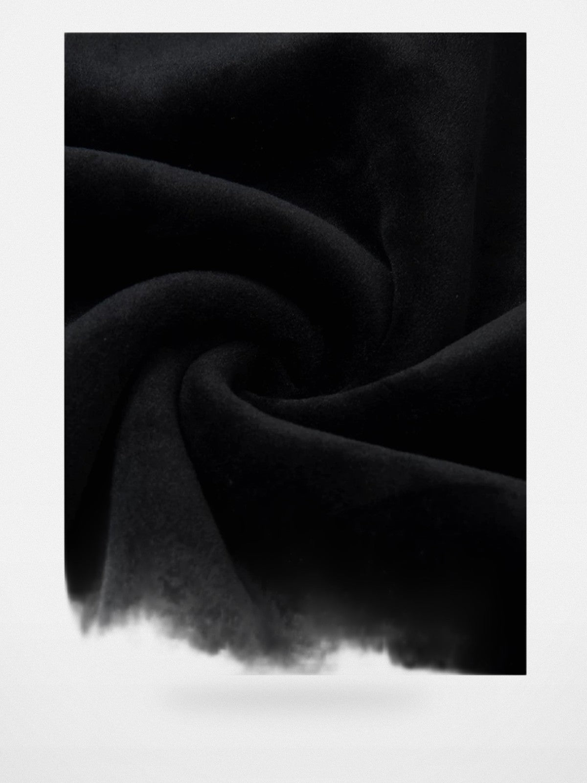 Roolrren Homme Heavyweight Silver Fox Fleece Joggers in Black