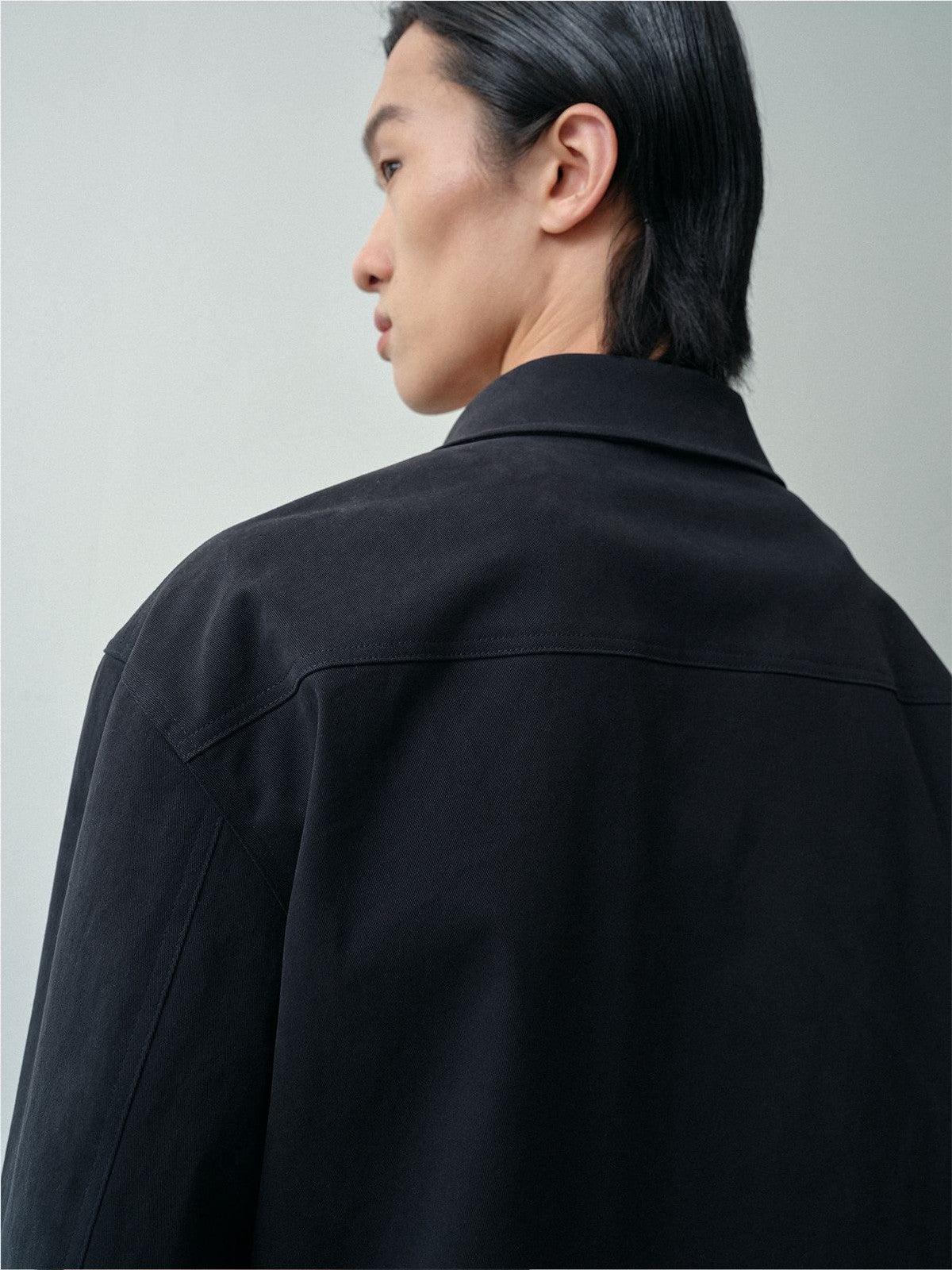 ROYA High Density Cotton Twill Jacket in Blue - On Model