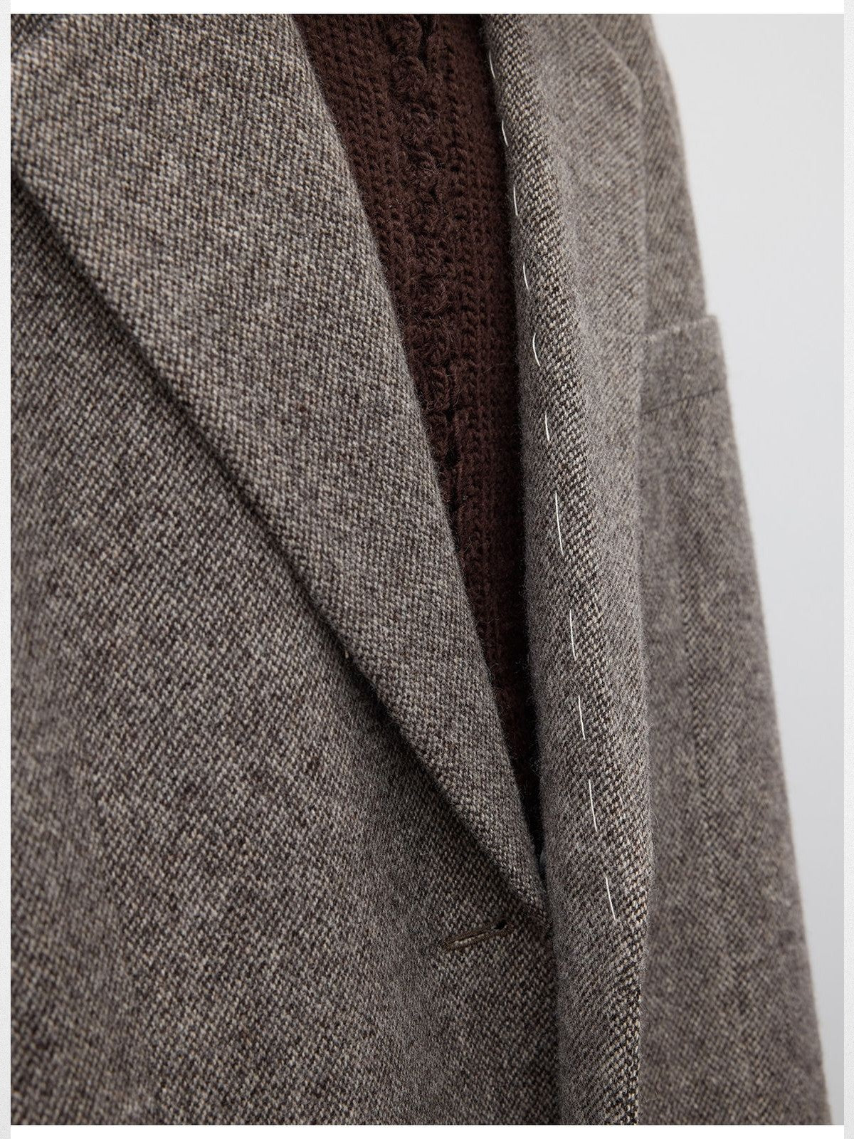 RandomPiece Oversized Wool Blend Blazer in Beige - Detail