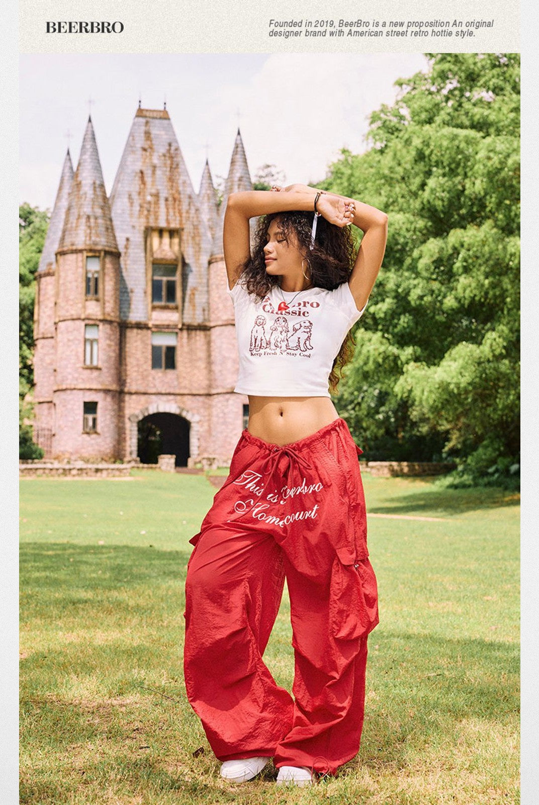 BeerBro Puff Print Puppy Baby Tee in White