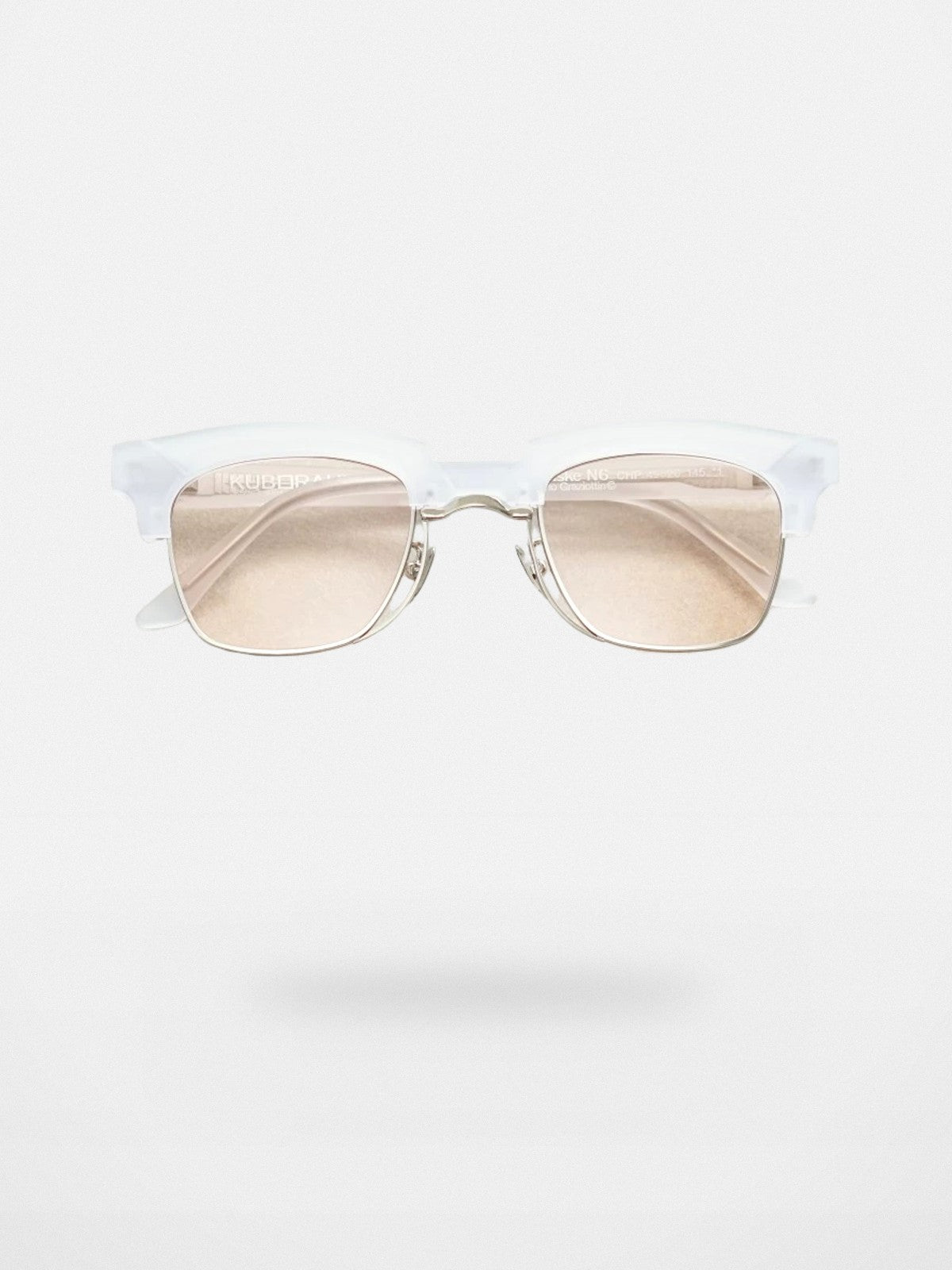 FUTURE UPDATE N6 Semi Rimless Browline Sunglasses in White