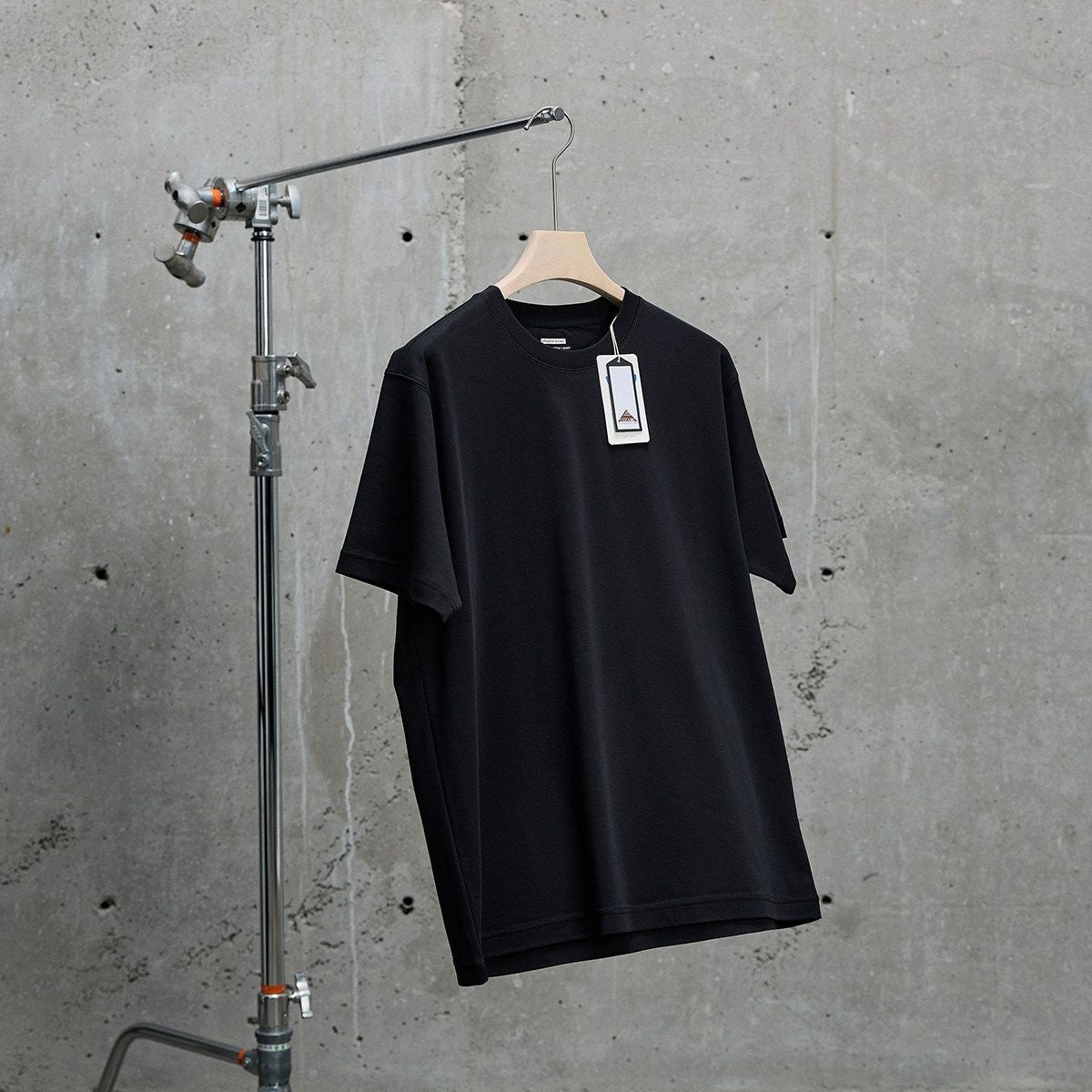 NANS Long Staple Cotton Long Sleeve T Shirt in Black
