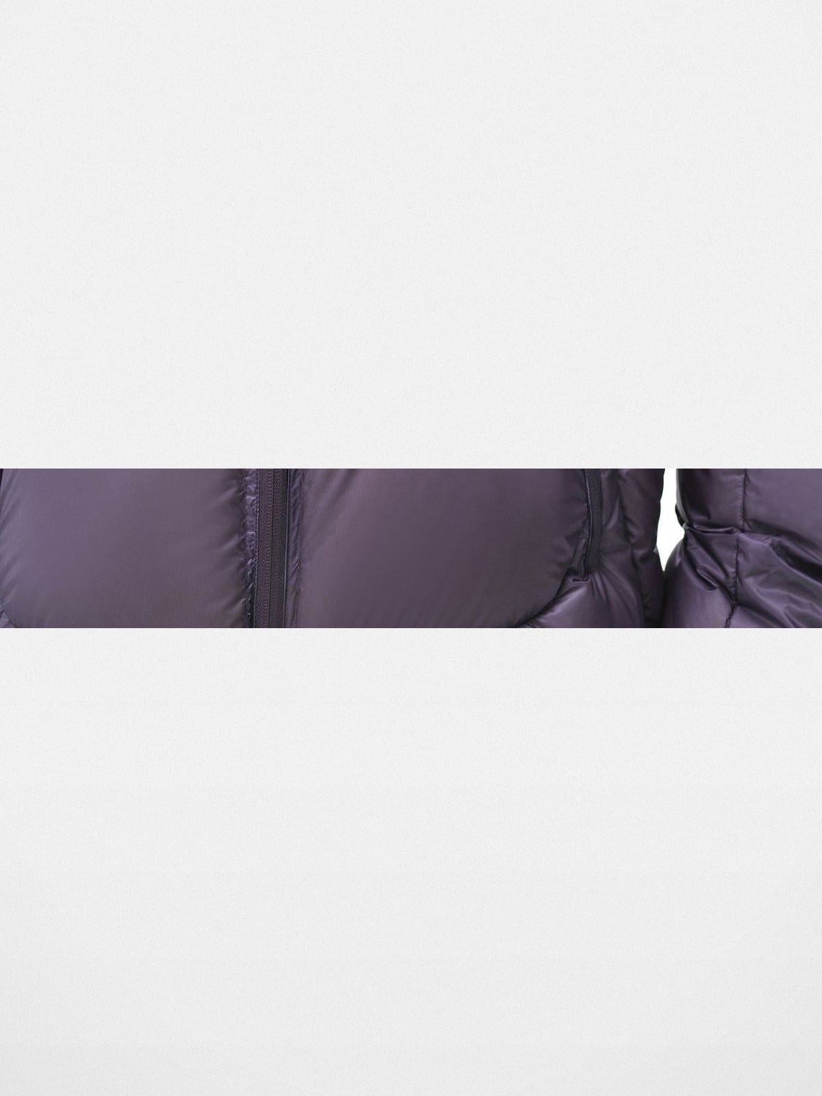 FPA Stand Collar Goose Down Puffer in Purple - Detail
