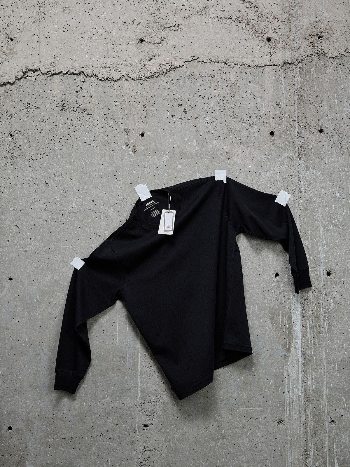 NANS Long Staple Cotton Long Sleeve T Shirt in Black - Lifestyle