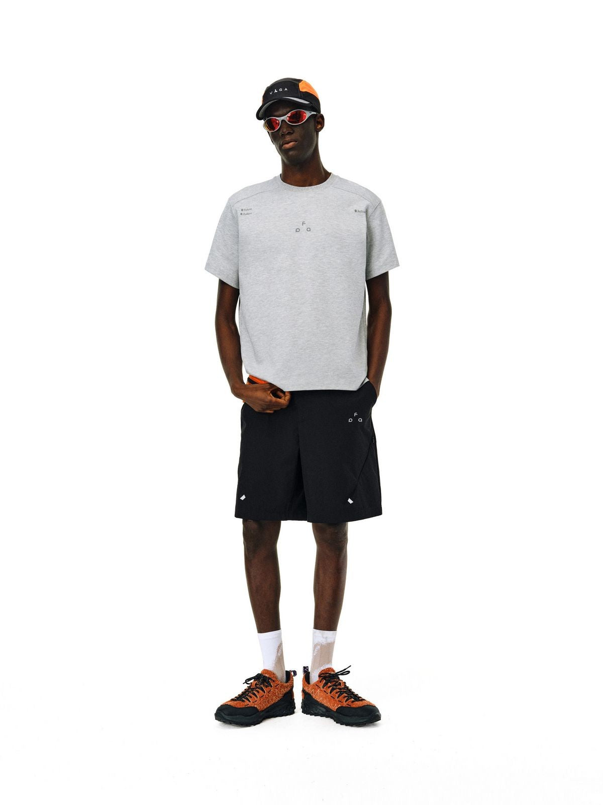 FPA Quick Dry Antibacterial T Shirt in Gray - On Male Model