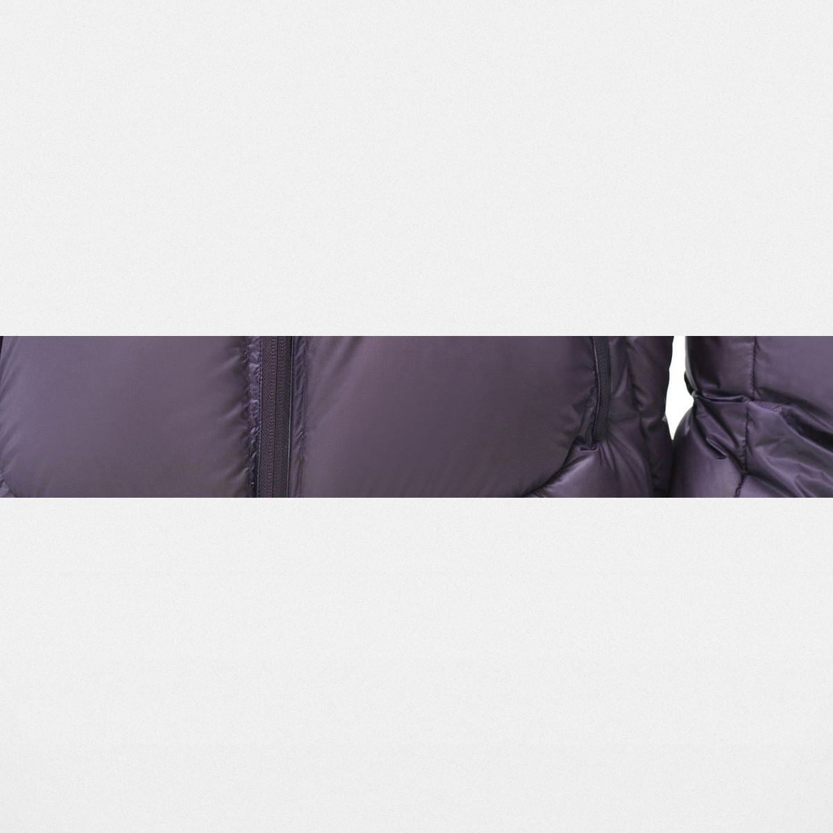 FPA Stand Collar Goose Down Puffer in Purple - Detail