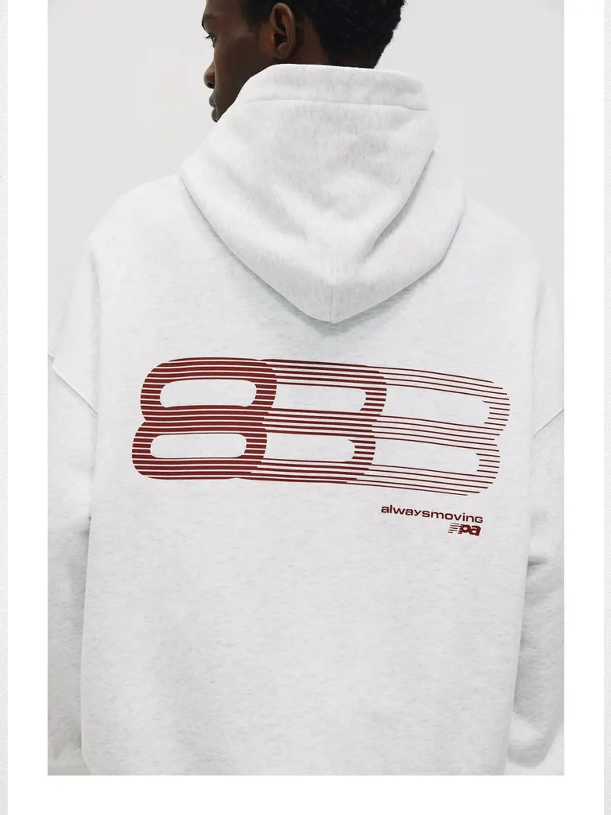 FPA Gradient Runway Graphic Hoodie in Heather Gray - On Model