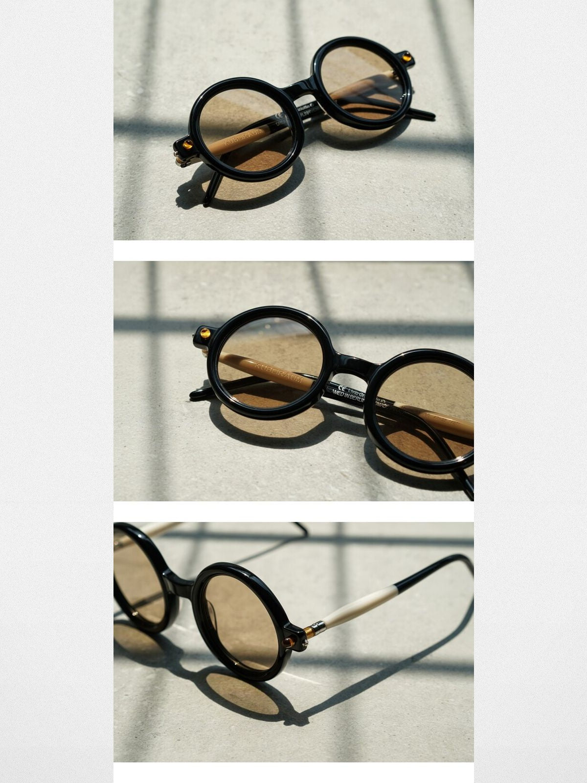 Future Update Round Acetate Sunglasses in Black - Lifestyle