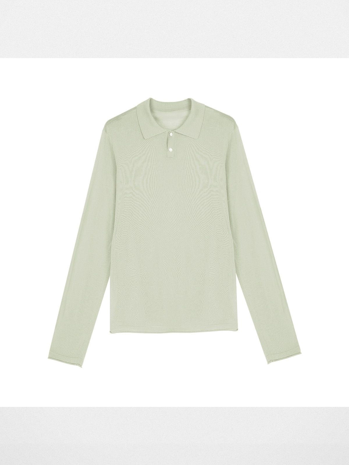 Simple Project Semi Sheer Linen Blend Knit Polo in Mint