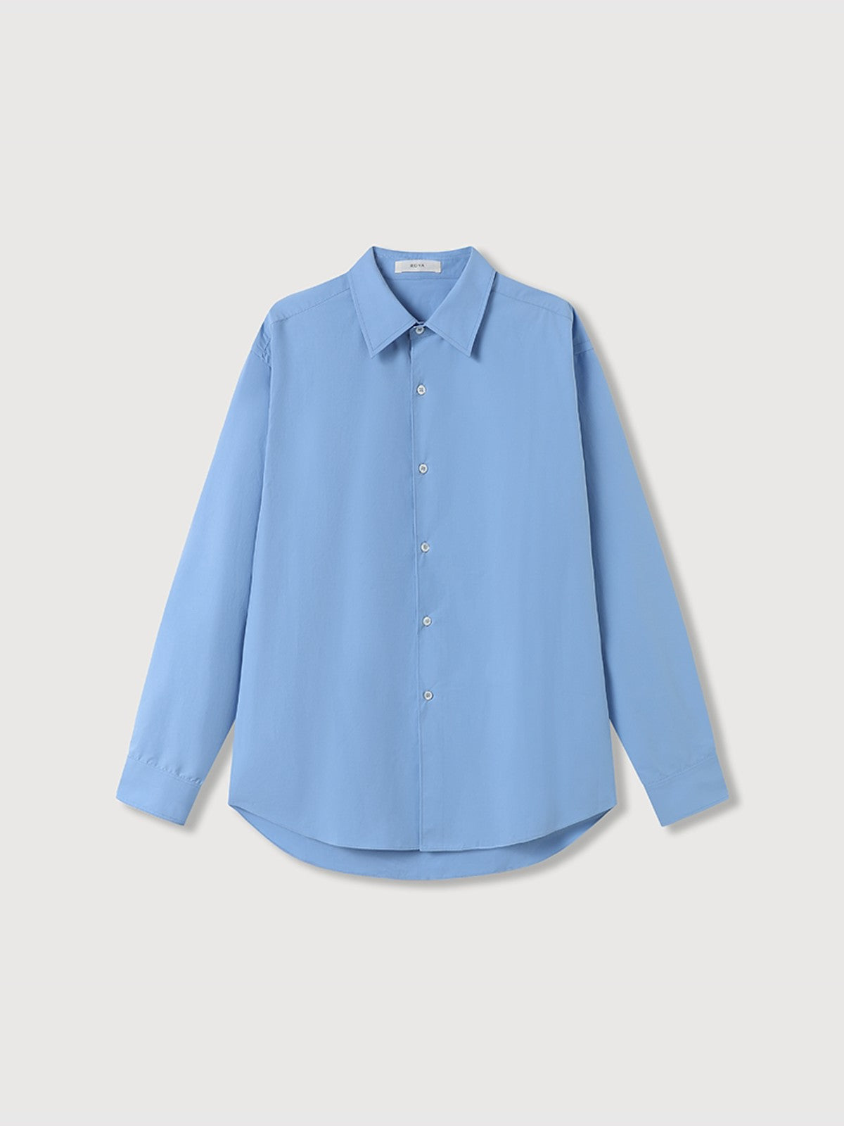 ROYA Long Staple Cotton Poplin Shirt in Sky Blue