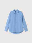 ROYA Long Staple Cotton Poplin Shirt in Sky Blue
