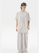 MasonPrince No 8 Combed Cotton Jersey T Shirt in White - On Female Model