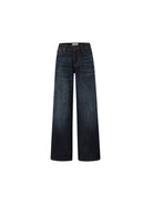 alright then Vintage Dark Wash Wide Leg Jeans in Blue