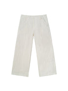 Simple Project Crinkled Straight Leg Trousers in White