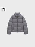 NANS 90 White Duck Down Crinkle Puffer in Gray