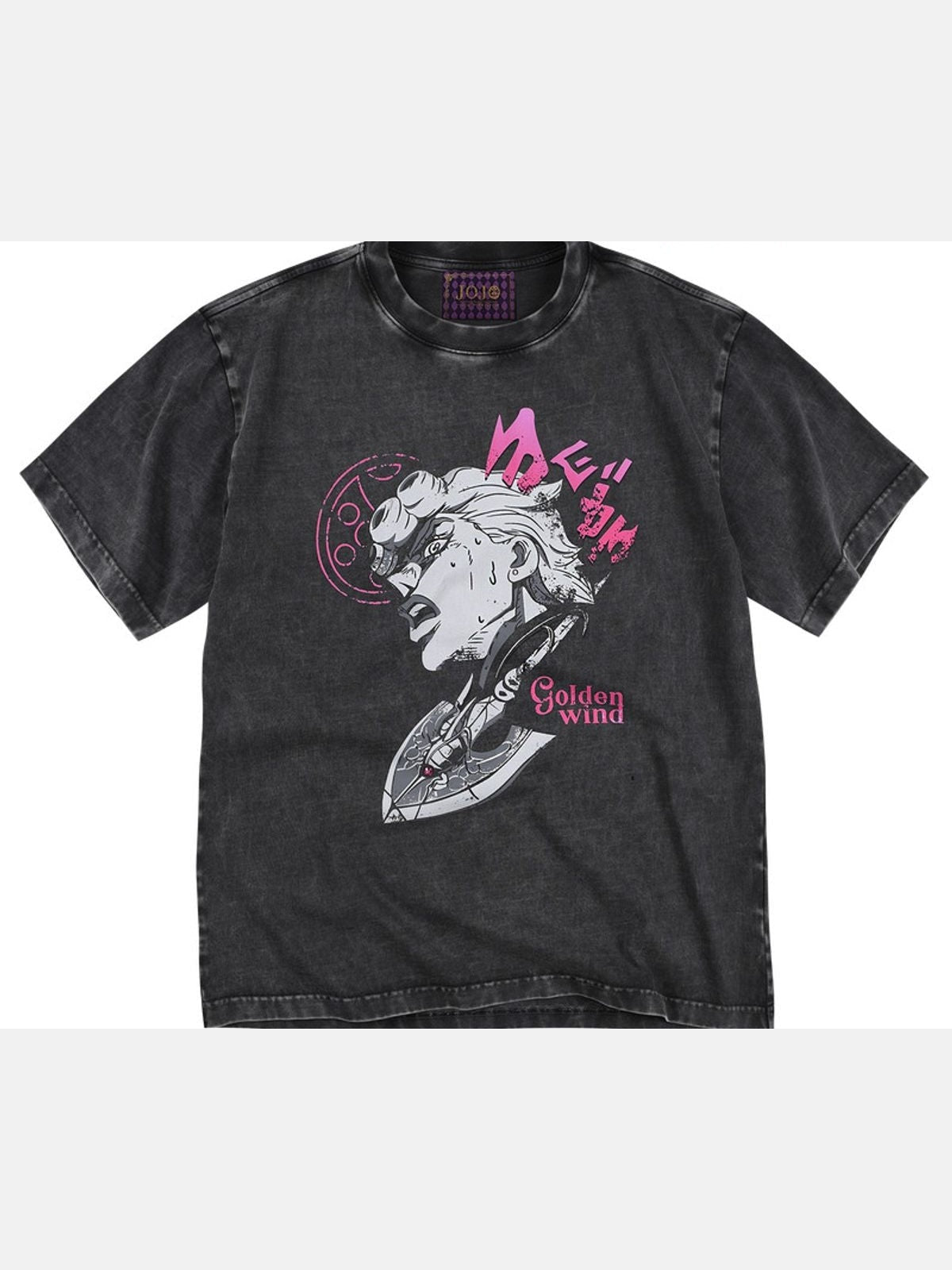 MEDM JoJo Collab Distressed Graphic Tee in Gray