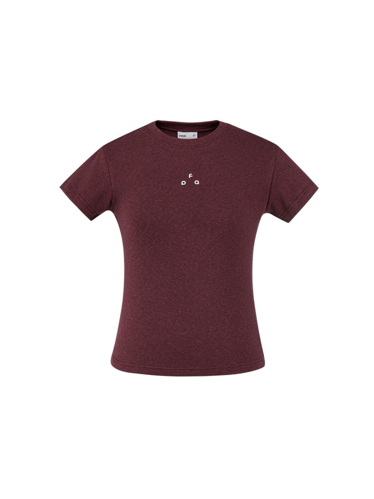 FPA Slim Fit Minimalist Logo Tee in Burgundy